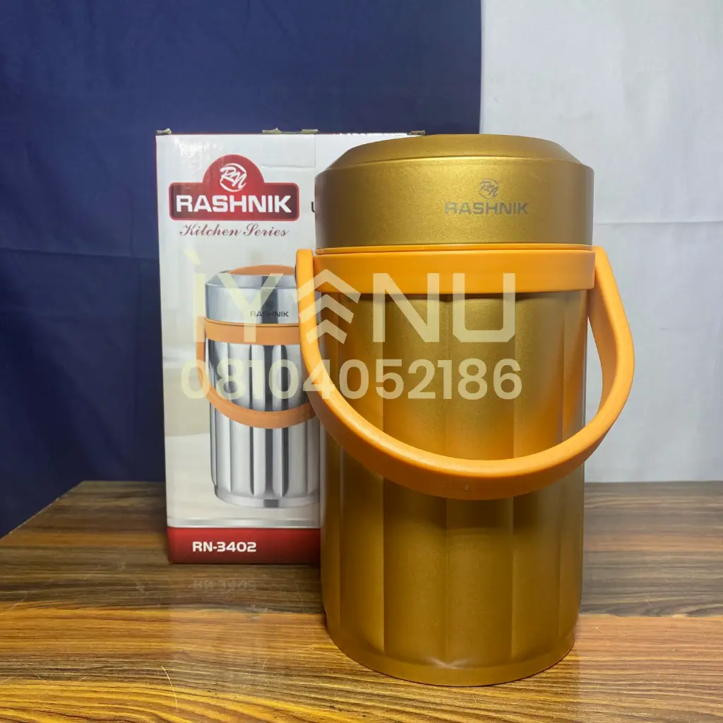 DD19 - Gold Steel Lunch Box 2.3L [RN-3402]