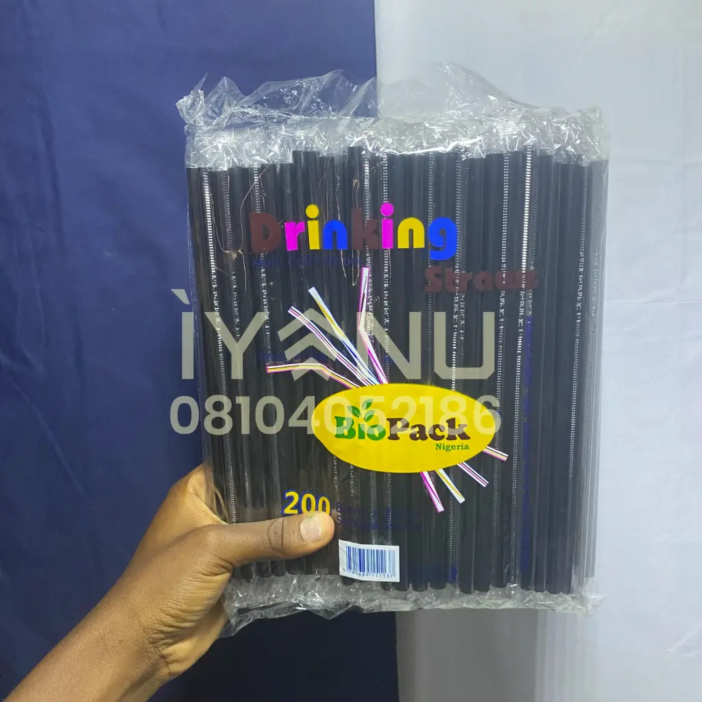 H73B - Smoothie Straw 8mm x200 (Black)