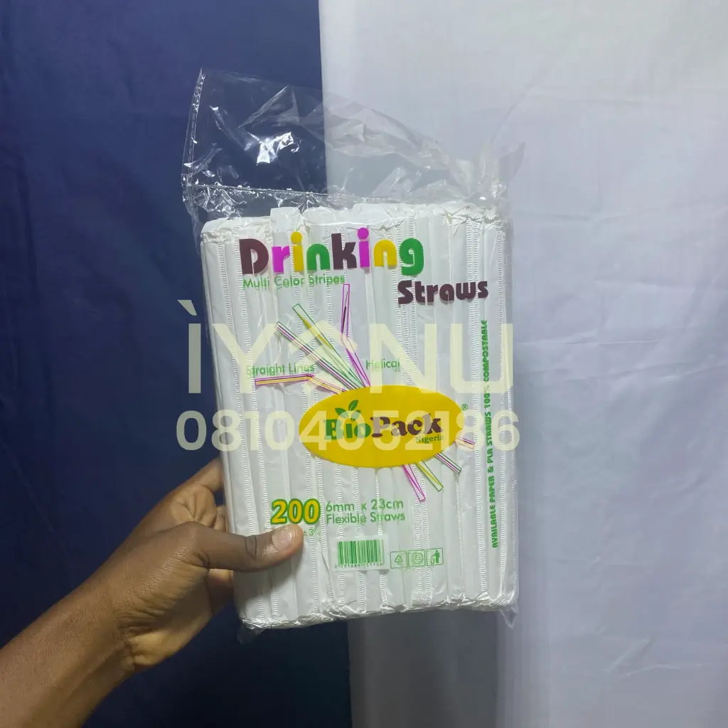 H80T - Flexible Paper Curve Straw x200 (White)