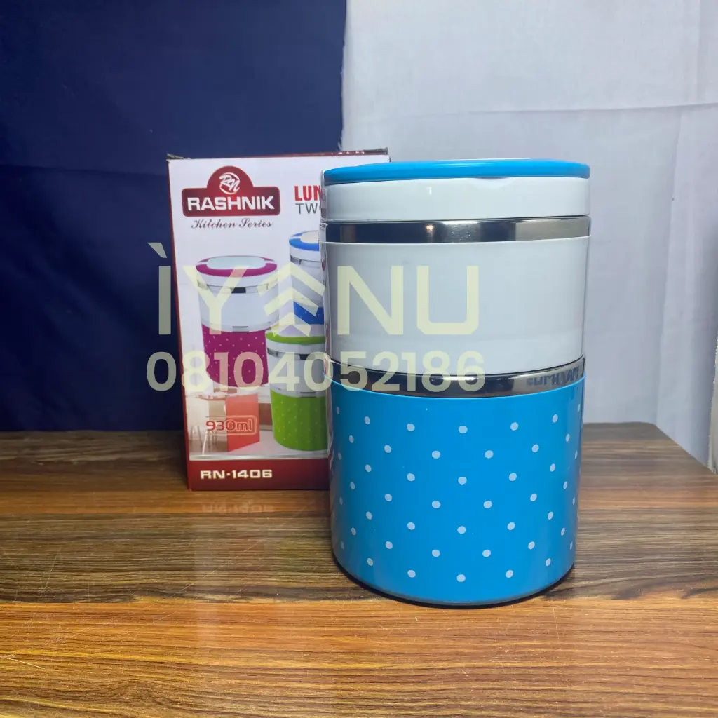 G12 - Dotted Lunch Box 930ml (RN-1406)