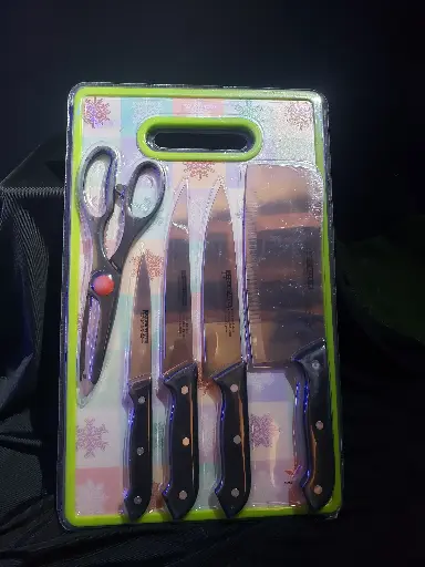[LL141] LL141 - Knife Set W/Board (Black)***