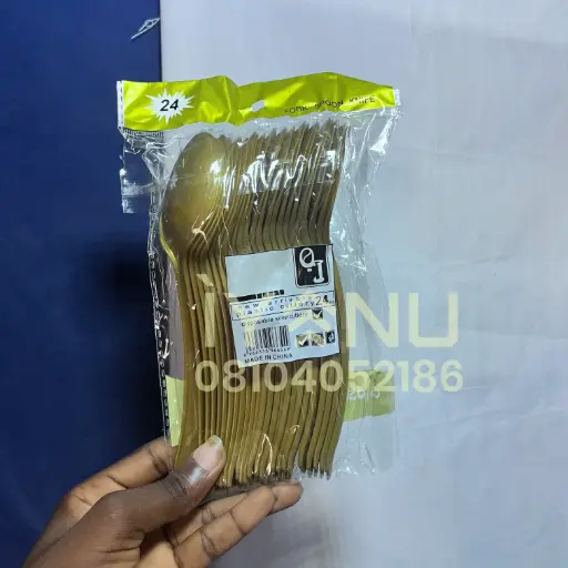 [K139SG] K139SG - Disposable Spoon (Gold) x24